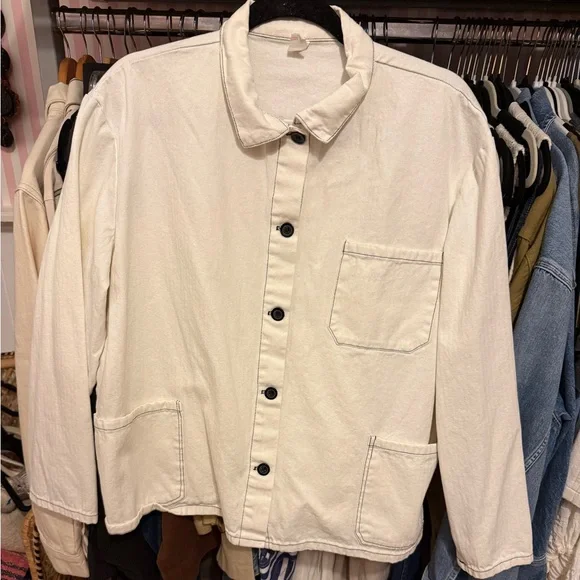 Vintage French Workwear Chore Jacket M - Picture 2 of 9